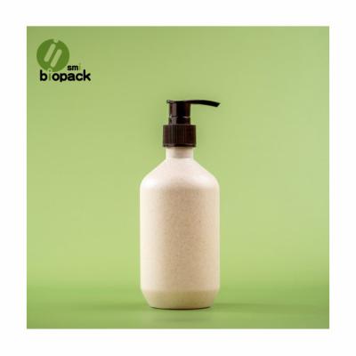 China Cosmetic Wholesale Eco-Friendly Packaging Biodegradable Wheat Straw Shampoo Bottle For Hotel for sale