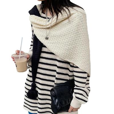 China Top Selling Popular Guaranteed Quality Modern Comfortable Shawls Scarf Women Knitted Shawls for sale