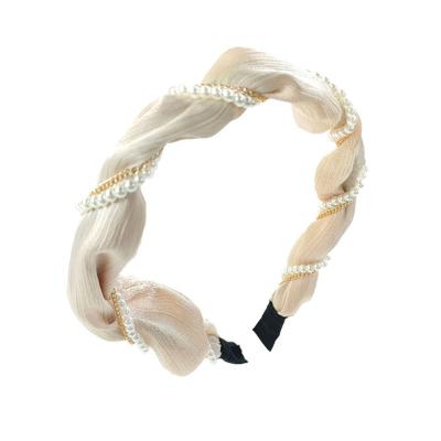 China Fashion Smart Casual Hair Bands For Women Print Cross Headbands Vintage Turban Hair Accessories for sale