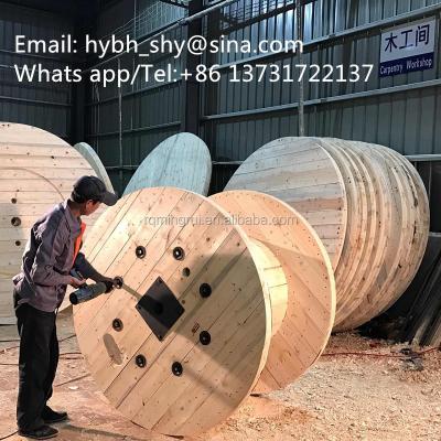 China Large Empty Wire Wood Spools Cable Reel Weight for sale