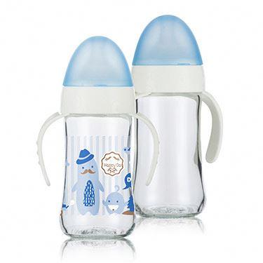 China Manufacturers Borosilicate Glass Soft High Quality Baby Feeding Bottle Wide-Neck Feeding Bottle for sale