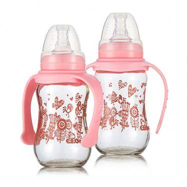 China Factory Direct Sale BPA Free Soft Glass Bottle Baby Feeding Bottle Manufacturer for sale