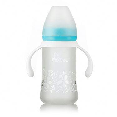 China Gently 2021 Best Selling Products In America White Frosted Glass Bottles Adult Feeding Bottle for sale