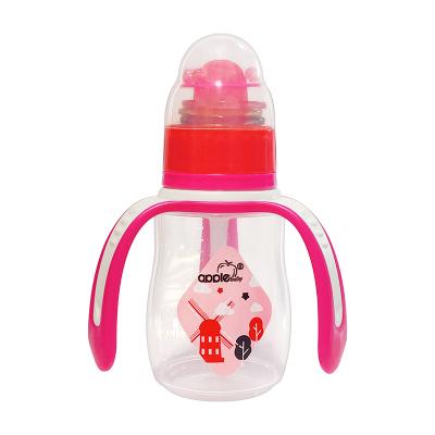 China BPA Manufacturer Portable Material Standard Free Handle 3 Gauge Feeding Bottle PP Milk Bottle For Baby for sale