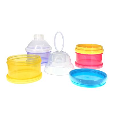 China Wholesale BPA Free 3 Layers Baby Powder Storage Container Portable Colorful Milk Powder Container Food Dispenser for sale