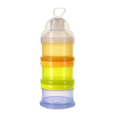 China BPA Free Portable Travel Infant Formula Dispenser 3 Layers PP Baby Snack Container Eco-friendly Milk Powder Box for sale