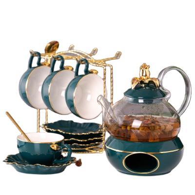 China 2021 NEW 15pcs Coffee Viable Ceramic Tea Set JS-C1908D for sale