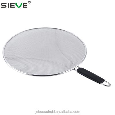 China Sustainable Splatter Guard For Cooking - Stainless Steel Splatter Guard Iron Skillet Lid Keeps Kitchen Clean JS-F024 for sale