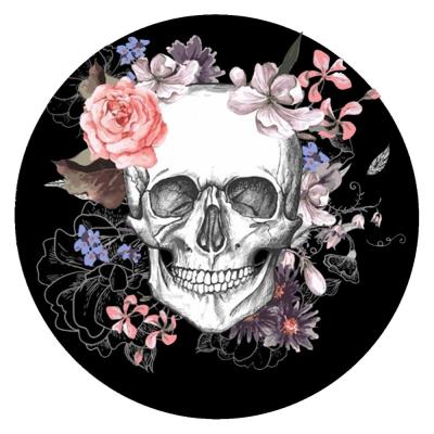 China Anti-slip Italian Round Bathroom Rug Hot Selling 3d Skull Printing Rug Amazon Living Room Outdoor Kitchen Cover for sale