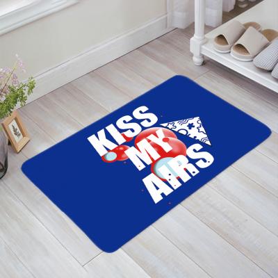 China Anti-Bacteria Fashion Brand Logo Indoor Floor Door Custom Kiss My Air Mats for sale