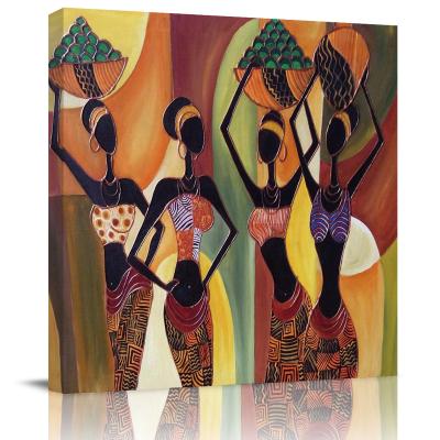 China Eco-Friendly Design Popular Retro African Women Digital Wall Painting For Hotel Home Decor for sale