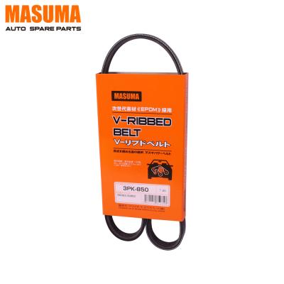 China OEM 3PK-850 MASUMA Auto Spare Part Transmission Parts Three V Belt 46129991 90916-02521 90916-02522 for Toyota Crown for sale