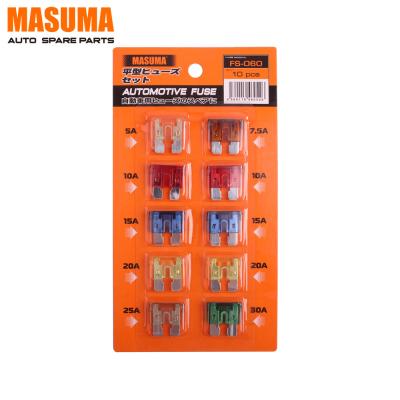 China 10 pcs Colorful Truck Fuses Standard Blade URJ201L 50-30A FS-060 and Durable by MASUMA for sale