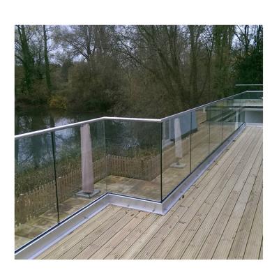 China Balcony Aluminum U Channel Glass Railing  Flooring AISI304/AISI316/AISI316L/AISI2205 for sale