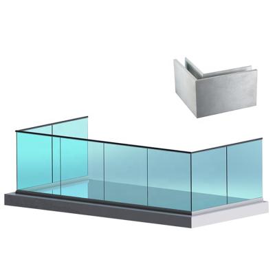 中国 Glass Fence Aluminum U Channel Glass Railing Outdoor/Indoor Balustrade Balcony Aluminum Fence Panels 販売のため