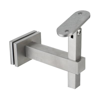 China Factory Ajustable Stainless Steel Square Handrail Balustrade Staircase Railing Wall Bracket with Ce zu verkaufen