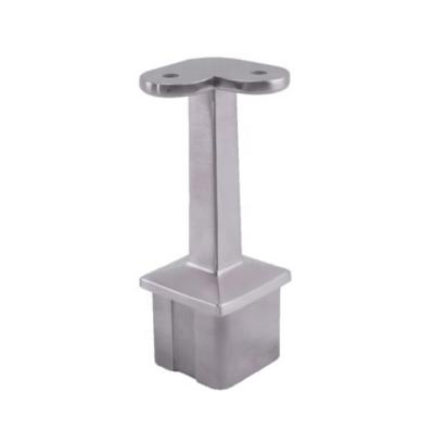 China Stainless Steel Square Handrail Bracket 90 Degree Handrail Square Pipe Connector Bracket for sale