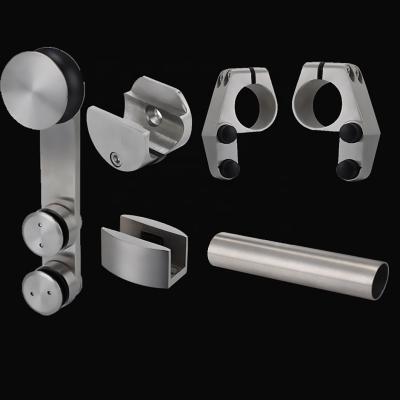 China New Frame Glass Sliding Door System Interior Sliding Shower Door Hardware System Roller Fitting Set for sale