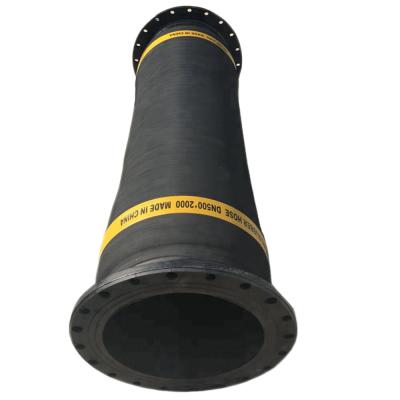 China Factory High Abrasive Resistant Flexible Discharge Flange Good Quality Dredging Mud Discharging Project Rubber Hose for sale