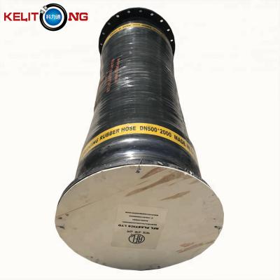 China High Abrasive Resistant Flexible Rubber Marine Flange Sludge Discharge Hose Large Diameter Dredging Hose for sale