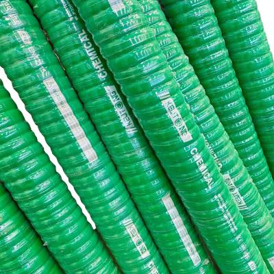 China 2 Inch Abrasion Resistance UHMWPE High Pressure Chem Wire Double Helix Reinforced Acid Chemical Hose Suppliers for sale