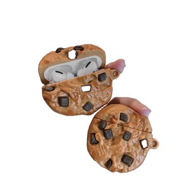 China Creative Cartoon Cartoon Biscuit Silicone Earphone Cover For AirPods for sale