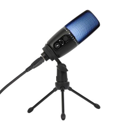 China Desktop Microphone Private One-Click Mode RGB Mute Microphone ME3 Drive Free USB Microphone With Bracket Recording for sale