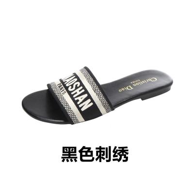 China Hot Selling Fashion Place-toe Flats Summer Flats Women's Lady Sandal Women's Flat Shoes Hot Casual Sandals Slippers For Summer for sale