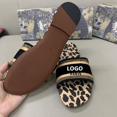 China Fashion Trend Custom Printed Logo Slippers Shoes Custom Women Slides Luxury Designer Slippers Designer Slippers For Sale for sale