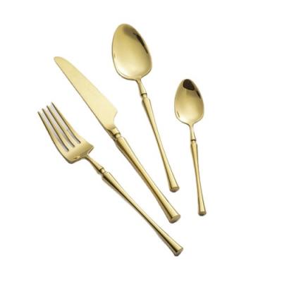 China Sustainable Professional Manufacturer Reusable Luxury Gold Europe Cutlery Set For Wedding Gift for sale