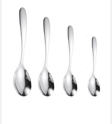 China Sustainable Food Grade Stainless Steel Fruit Coffee Metal Souvenir Silver Dinnerware Spoon for sale