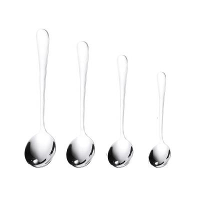 China Sustainable Tableware Mirror Polishing Food Grade Stainless Steel Ice Cream Dessert Tea Spoon for sale