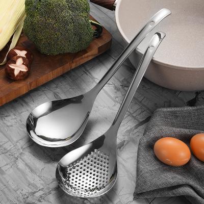 China Sustainable Household items cocina Cooking Tool Household Stainless Steel Oil Separator Soup Strainer Skimmer Spoon for sale