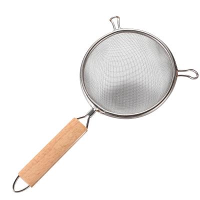 China Sustainable Multi-functional Oil-frying Fried Food Stainless Steel Colander Filter Spoon With Clip for sale