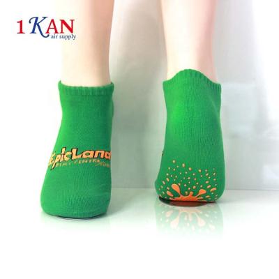 China Low Play Antibacterial Soft Socks Cut Park Non Slip Socks Inflatable Trampoline for sale