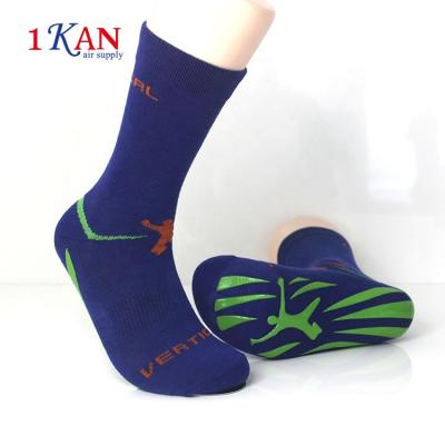 China Antibacterial Wholesale Bulk Custom Pilates Yoga Non Grip Socks Sporty Mid-Calf Slip Socks for sale