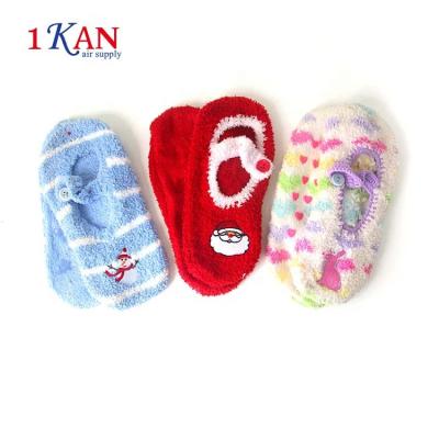 China Fuzzy Christmas Anti Slip Indoor Comfortable Soft Custom Warm Fluffy Winter Socks for sale