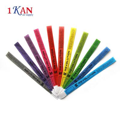 China Artificial Water Proof Tyvek Ticket Wristbands Identification Disposable Slip Printable Paper Wristbands For Events for sale