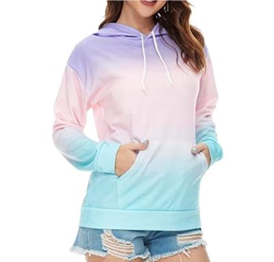 China ODMOEM Anti-Wrinkle Spring and Autumn Women's Custom Loose Casual Sweatshirt Tie Dye Printed Hoodie Long Sleeve Rope Pullover for sale