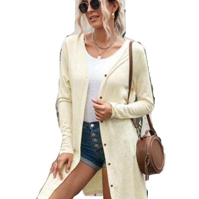 China wholesale custom made women's plus size Anti-wrinkle 2023 spring and autumn women's top plain ribbed knitted women's long cardigan for sale