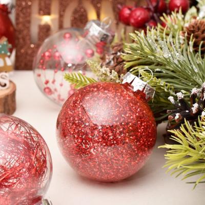 China Widely Used Christmas Tree Decoration Top Quality 6Cm Open Led Christmas Ball Ornaments Gold for sale