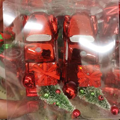 China Real Picture Christmas Tree Decoration Glitter Christmas Tree Decoration Ornament Hanging Car for sale