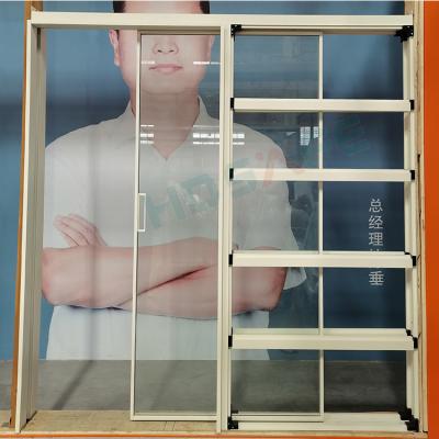 China Modern/View/Hardware Interior Hidden Kitchen Bedroom Pocket Doors Hardware Hidden White Glass Hollow Pocket Aluminum Pocket Sliding Door for sale