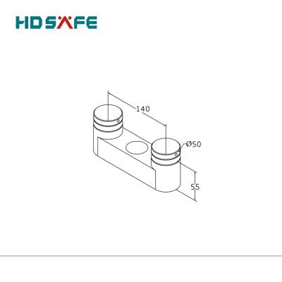 China 100% full check before shipping Hot Sales Inox Frameless Glass Balustrade Balcony Fencing Outdoor Barrier Pool Spigot Adjustable Glass Clamp Standoff for sale