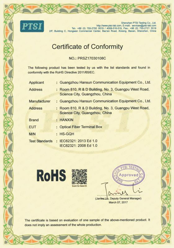 RoHS - Hanxin (guangdong) Communication Equipment Co., Ltd.