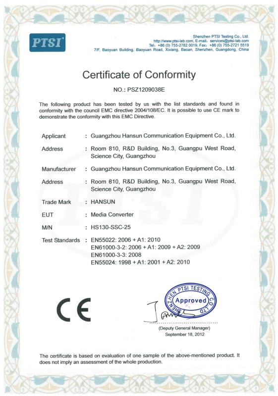 CE - Hanxin (guangdong) Communication Equipment Co., Ltd.