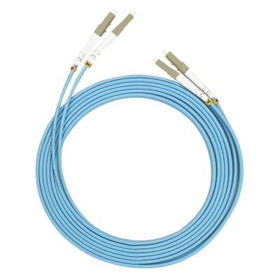 China FTTX Systems LC PC To LC PC Duplex 2.0mm PVC Multimode Fiber OM3 Optical Patchcord Cable (OFNR) for sale