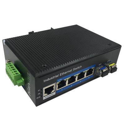 中国 2021 hot sale managed POE switch 8 ports 2 SFP ports ip40 industrial switches HXPOE2004W-2SFP 販売のため