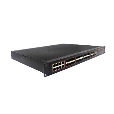 中国 SNMP 24 Gigabit SFP 8G RJ45 Port 4 10G SFP L3 Combo Port Managed Industrial Switch 販売のため