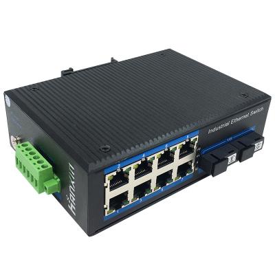 China Unmanaged industrial telecom network switch ip40 48v 1000M poe switch gigabit managed for sale